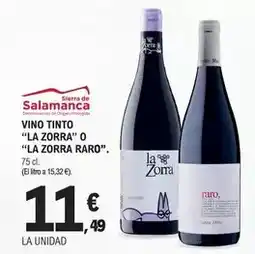 E.Leclerc Salamanca - vino tinto la zorra o la zorra raro oferta