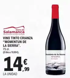 E.Leclerc Salamanca - vino tinto crianza momentun de la sierra oferta