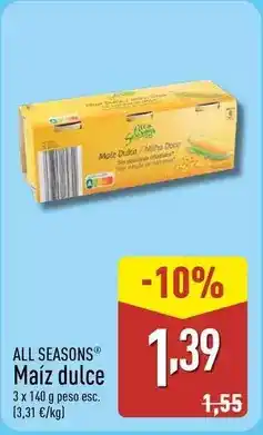 ALDI Maiz dulce oferta