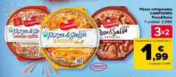 Carrefour CAMPOFRÍO Pizzas refrigeradas Pizza&Salsa oferta
