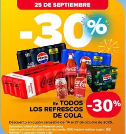 Carrefour En todos los refrescos de cola oferta