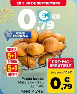 Carrefour Patata lavada oferta