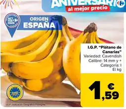 Carrefour I.G.P. "Plátano de Canarias" oferta