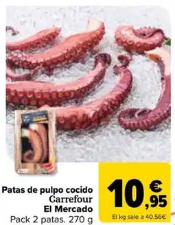 Carrefour Patas de pulpo cocido Carrefour El Mercado oferta