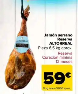 Carrefour ALTORREAL Jamón serrano Reserva oferta
