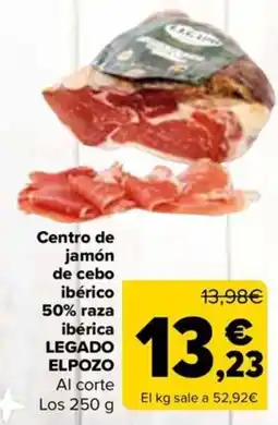 Carrefour LEGADO ELPOZO Centro de jamón de cebo ibérico 50% raza ibérica oferta
