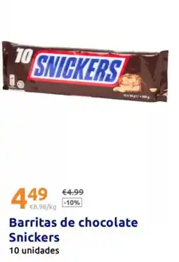 Action Snickers - barritas de chocolate oferta