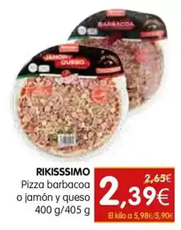 Dicost Rikisssimo - pizza barbacoa o jamon y queso oferta