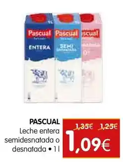 Dicost Pascual - leche entera semidesnatada o desnatada oferta