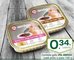Supermercados Dani Ifa amigo - comida gato pate pollo o pato oferta