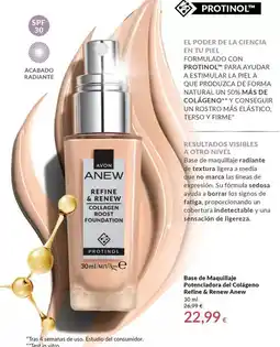 AVON Anew - base de maquillaje portenciador de cològeno refine oferta
