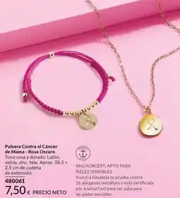 AVON Protect - pulsera contra el càncer de mama- rosa oscuro oferta