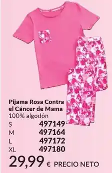 AVON Pijama rosa contra el cancer de mama oferta
