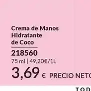 AVON Crema de manos hidratante de coco oferta