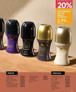 AVON Desodorantes roll-on para el sistemas oferta
