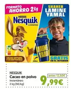 Hiper Usera Nesquik - cacao en polvo oferta
