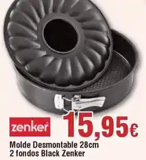 FROIZ Zenker - molde desmontable 28cm 2 fondos black oferta