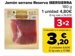 Carrefour IBERSIERRA Jamón serrano Reserva oferta