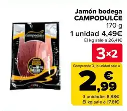 Carrefour CAMPODULCE Jamón bodega oferta