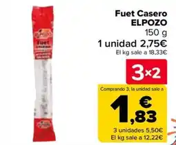 Carrefour ELPOZO Fuet Casero oferta