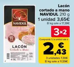 Carrefour NAVIDUL Lacón cortado a mano oferta