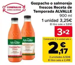 Carrefour ALVALLE Gazpacho o salmorejo frescos Receta de Temporada oferta