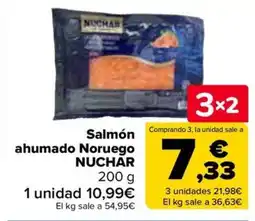 Carrefour NUCHAR Salmón ahumado Noruego oferta