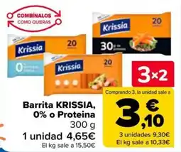 Carrefour KRISSIA Barrita 0% o Proteina oferta
