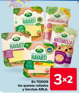 Carrefour ARLA En todos los quesos rallados y lonchas oferta