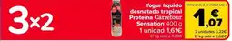 Carrefour Yogur líquido desnatado tropical Proteína Carrefour oferta
