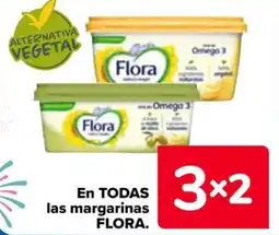 Carrefour FLORA En todas las margarinas oferta