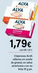 Cash Ifa ALVA Chipirones rellenos en aceite de girasol, en salsa americana o en su tinta oferta