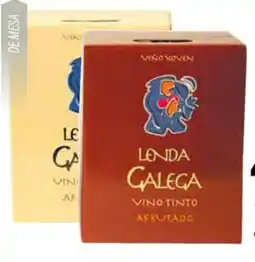 Cash Ifa LENDA GALEGA Vino de mesa blanco o tinto bag in box oferta
