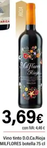 Cash Ifa MILFLORES Vino tinto D.O.Ca.Rioja oferta