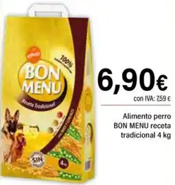 Cash Ifa BON MENU Alimento perro receta tradicional oferta