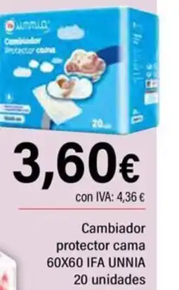 Cash Ifa IFA UNNIA Cambiador protector cama 60X60 oferta