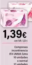 Cash Ifa Unnia - compresas oferta