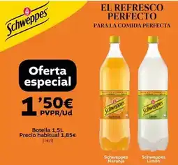 Hiper Usera Schweppes - botella 1.5l precio habitual oferta
