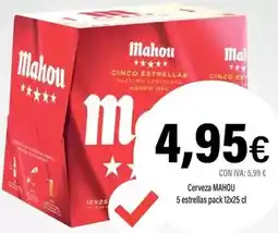 Cash Ifa MAHOU Cerveza 5 estrellas oferta