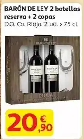 Alcampo Baron de ley 2 botellas reserva + 2 copas oferta