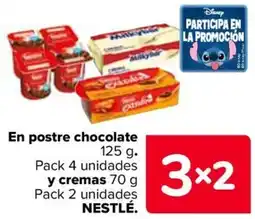 Carrefour NESTLÉ En postre chocolate y cremas oferta