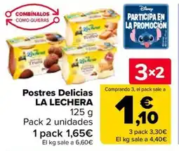 Carrefour LA LECHERA Postres Delicias oferta