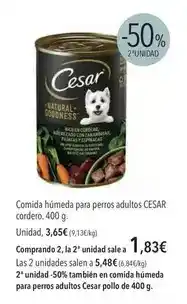 El Corte Inglés Cesar - comida húmeda para perros adultos cordero oferta