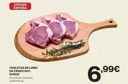 Hipercor Duroc - chuletas de lomo de cerdo 50% duroc oferta