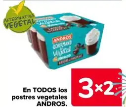 Carrefour ANDROS En todos los postres vegetales oferta