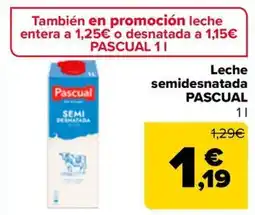 Carrefour PASCUAL Leche semidesnatada oferta