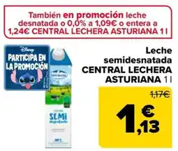 Carrefour ASTURIANA Central lechera leche semidesnatada oferta