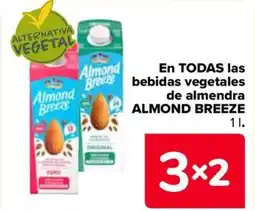Carrefour ALMOND BREEZE En todas las bebidas vegetales de almendra oferta