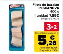 Carrefour PESCANOVA Filete de bacalao oferta