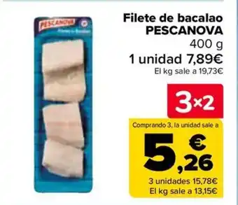 Carrefour PESCANOVA Filete de bacalao oferta